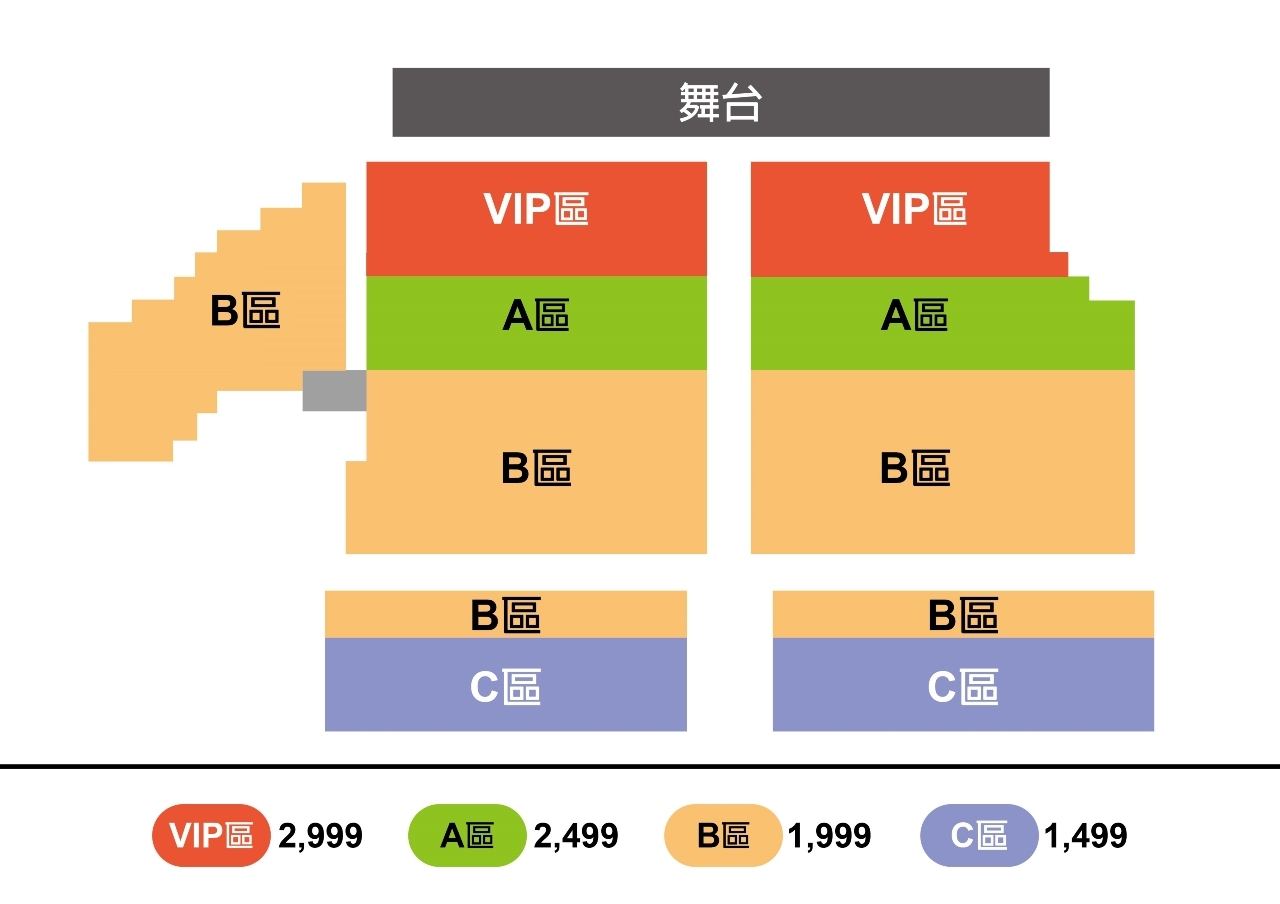 傑克島袋 2014 台北演奏會座位圖